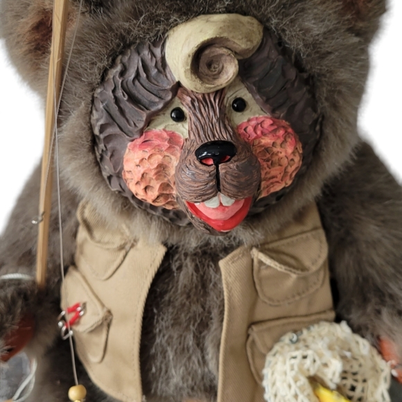 Gund Bartons Creek Collection 1999 Fenton Fishing Bear - Picture 2 of 6